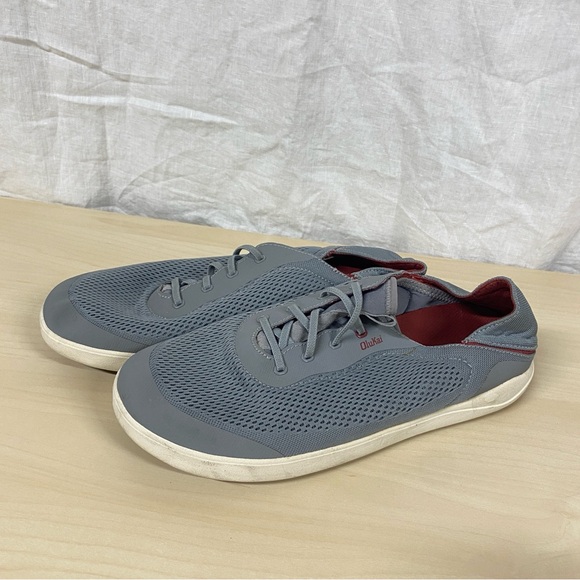 Gray OluKai Men's Casual Slip-In Boat Shoes - Size 11.5 - Picture 2 of 5